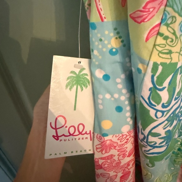 Vintage (but never worn) Lilly Pulitzer Colorful Patchwork Halter Dress - Picture 4 of 5